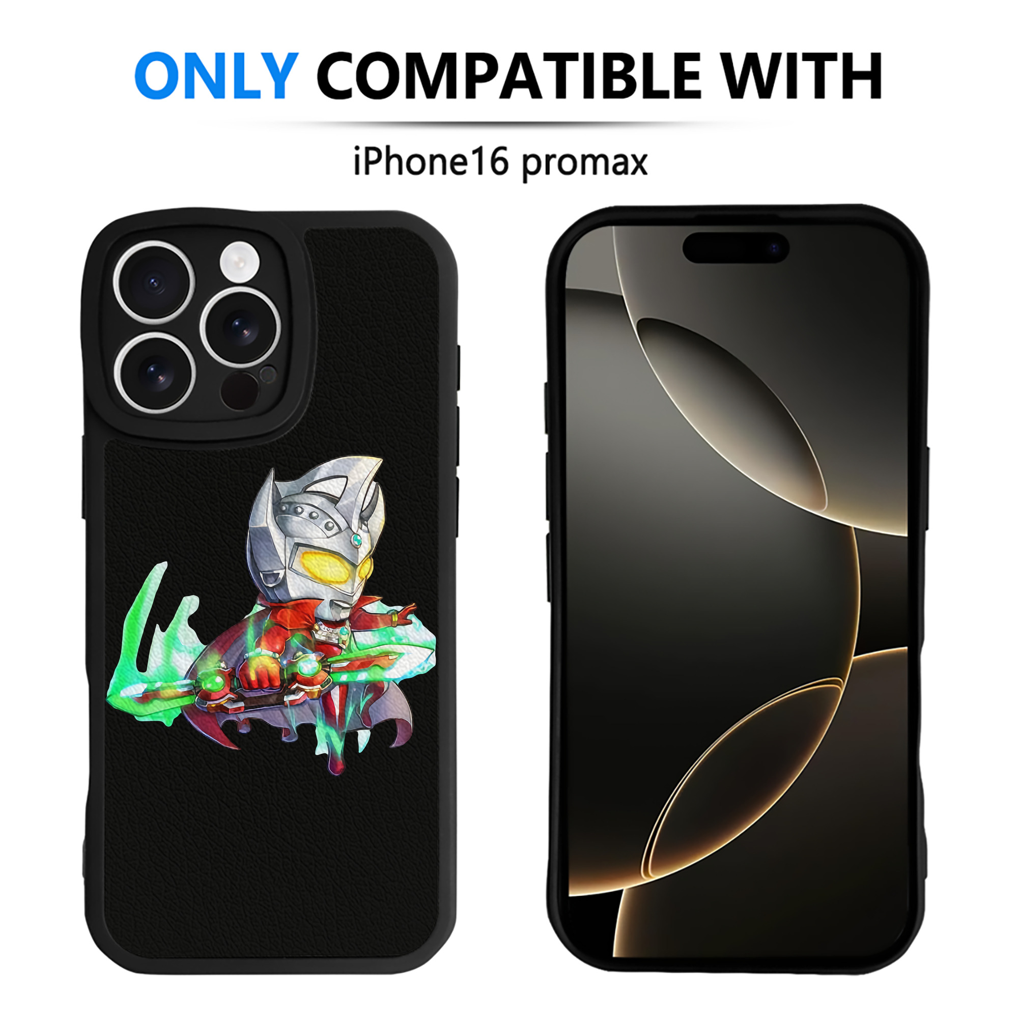 （画像用） ウルトラマン Ultraman 【iPhone 16シリーズ対応】シリコンスマホケース（レザー調） 材質：シリコン